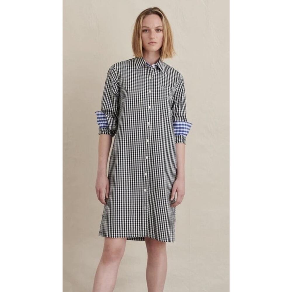 Alex Mill Black and White Gingham Shirt Dress